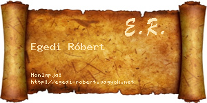 Egedi Róbert névjegykártya